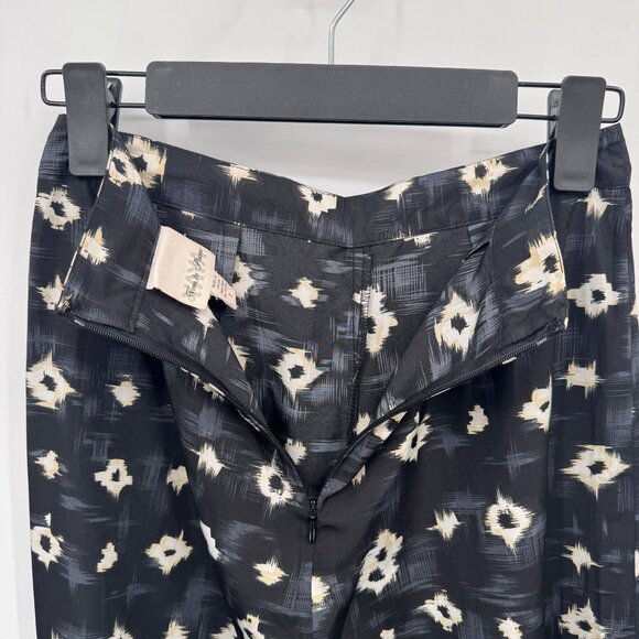 Urban Outfitters Wide Leg High Waist Satin Pants Womens 2 Black Gray Polyester - Picture 5 of 8